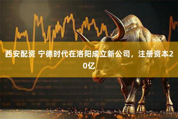 西安配资 宁德时代在洛阳成立新公司，注册资本20亿